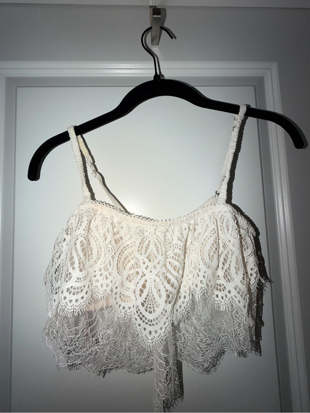 Victoria's Secret Ivory Lace Fringe Cami